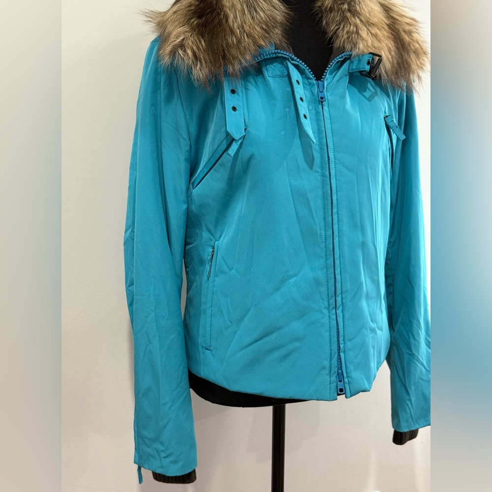 Allegri L Blue Full Zip Jacket with Faux Fur Collar 821 - Picture 5 of 9